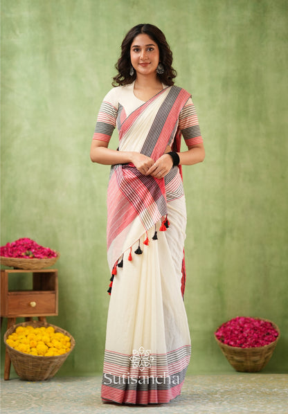 Dhiyona SS Sootrali – Striped Cotton Elegance