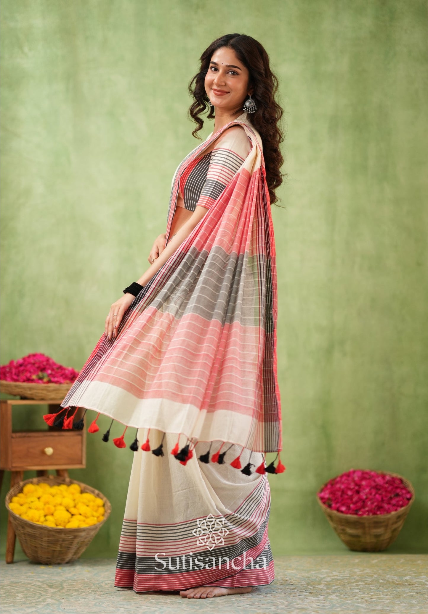 Dhiyona SS Sootrali – Striped Cotton Elegance