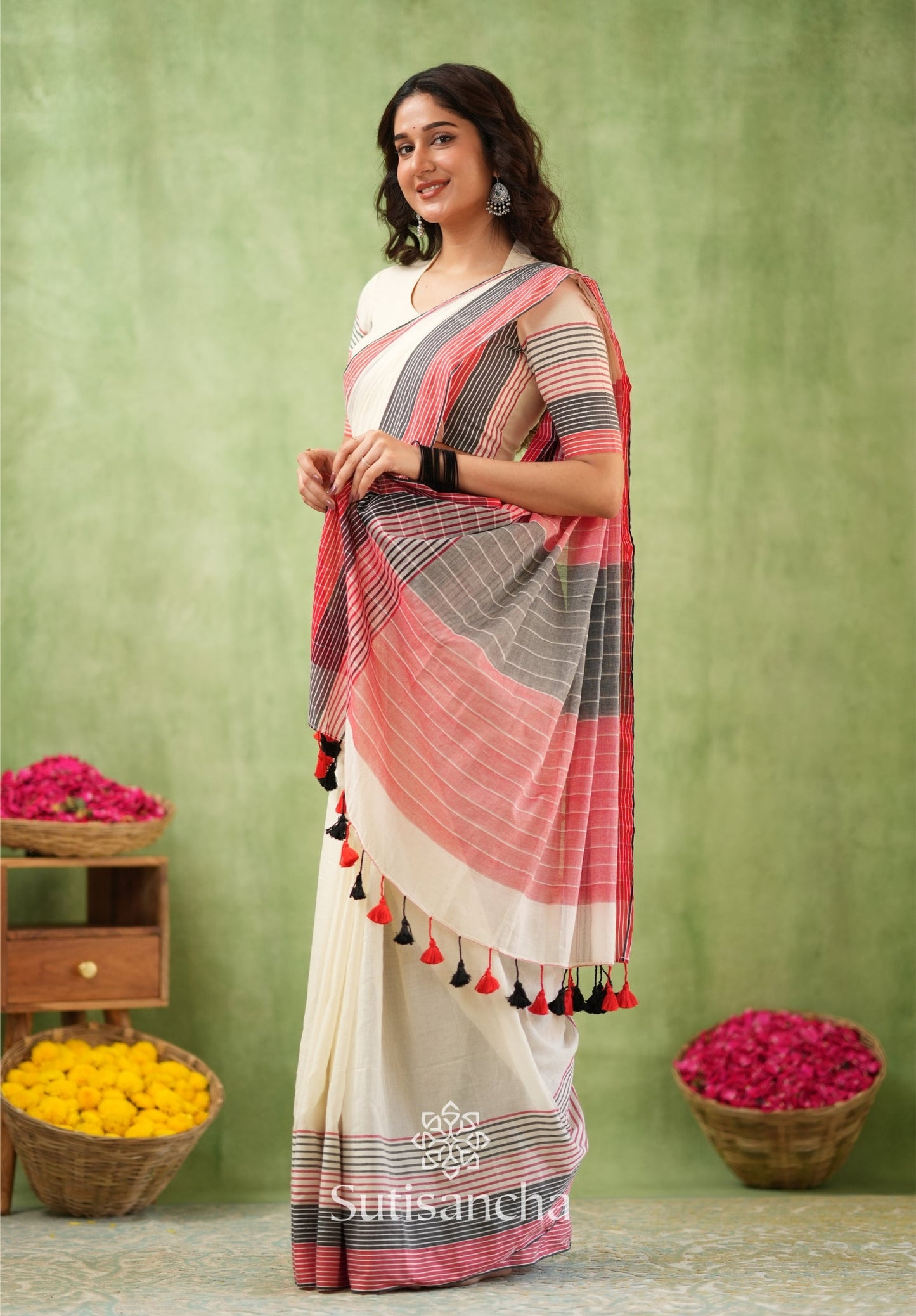 Dhiyona SS Sootrali – Striped Cotton Elegance