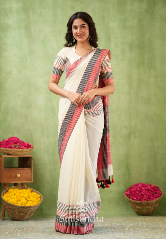 Dhiyona SS Sootrali – Striped Cotton Elegance