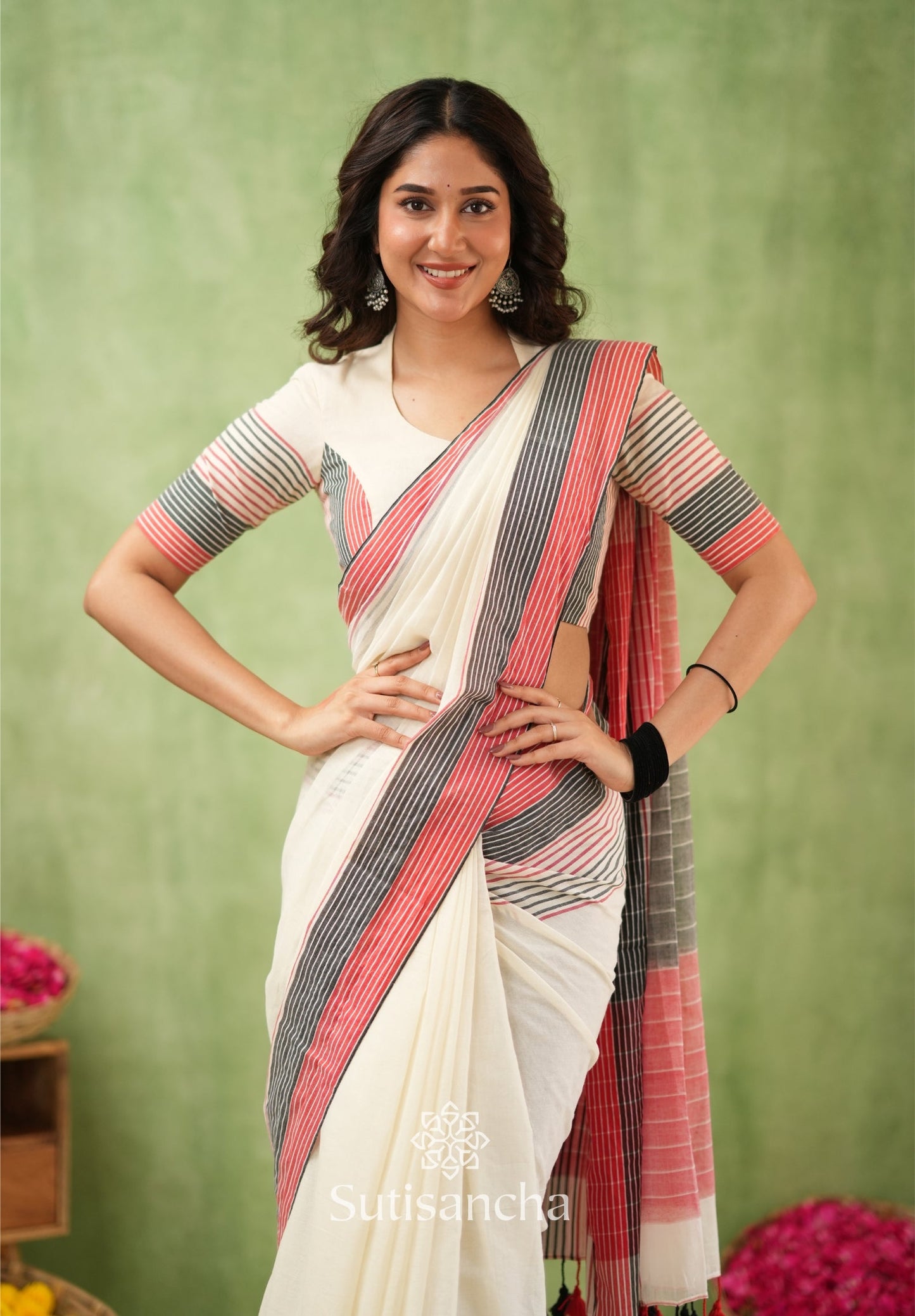 Dhiyona SS Sootrali – Striped Cotton Elegance