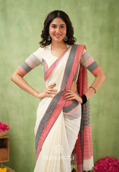 Dhiyona SS Sootrali – Striped Cotton Elegance