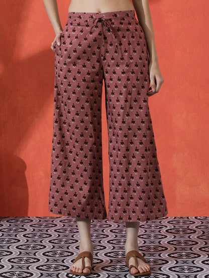 Dhiyona SN Women's Floral Printed Pure Cotton Straight Kurta With Trousers & Dupatta
