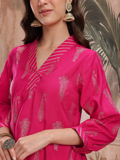 Ethnic Motifs Printed Regular Kurta with Salwar