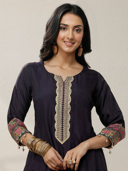 Dhiyona LL Women Ethnic Motifs Regular Sequinned Kurta with Palazzos & With Dupatta