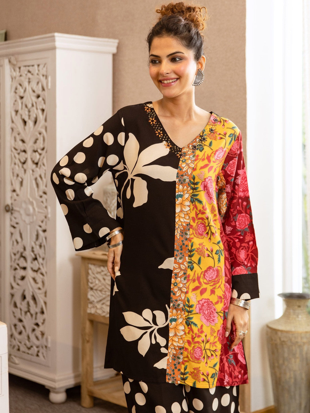 Floral Printed Kurta with Palazzos