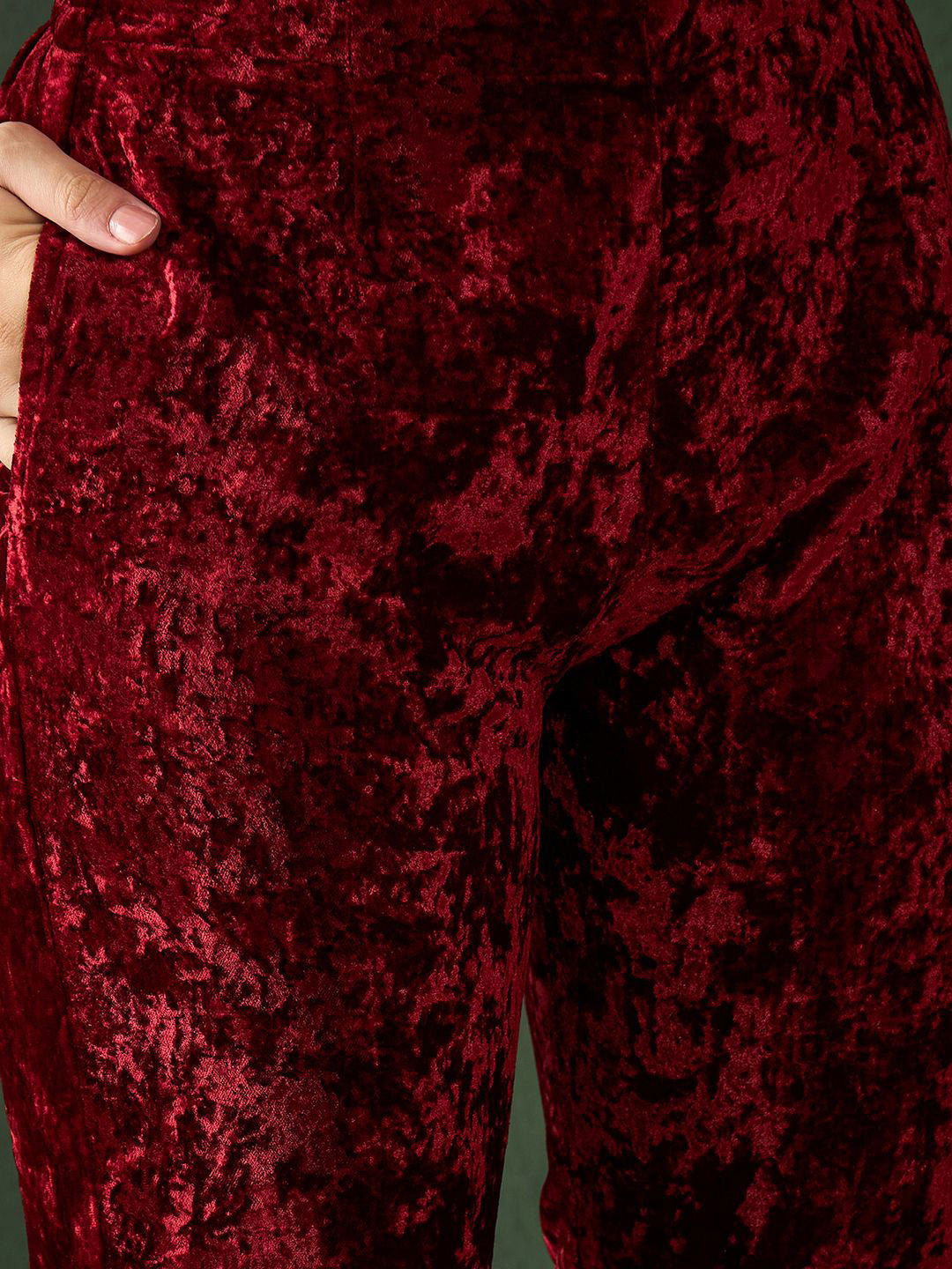 Embroidered A-Line Kurta & Trousers With Dupatta