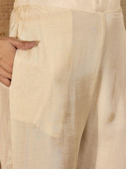 Embroidered Round Neck Kurta & Trousers Kurta Sets