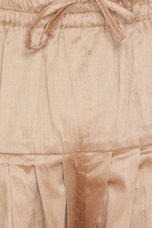 Men's Gold Silk Blend Straight Jacket  Kurta and Dhoti Set