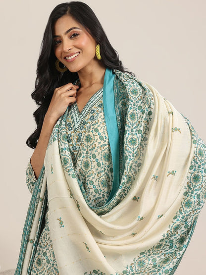 Women Ethnic Motifs Printed Regular Kurta with Trousers & With Dupatta