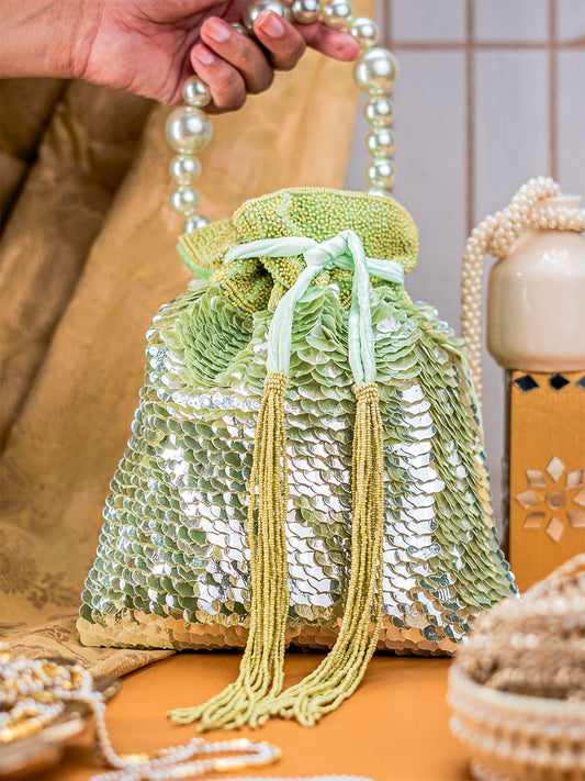 Dhiyona NR Embellished Potli Clutch