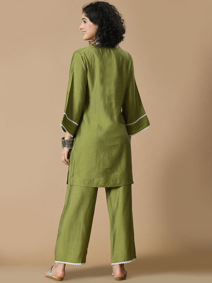 V-Neck Kurta with Palazzos