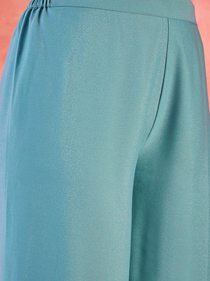 Floral Yoke Design Sequence Asymmetric Kurta & Palazzo Set