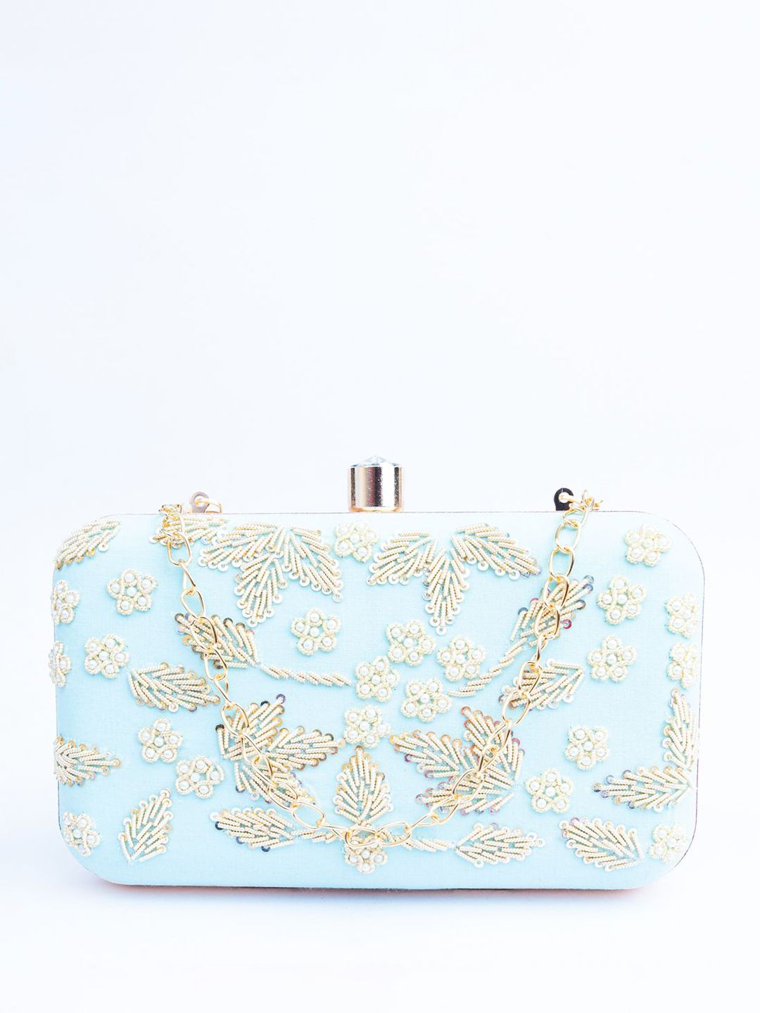 Dhiyona NR Floral Embroidered Box Clutch