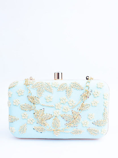 Dhiyona NR Floral Embroidered Box Clutch