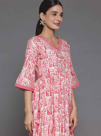 Women Printed Empire Kurta with Trousers & With Dupatta