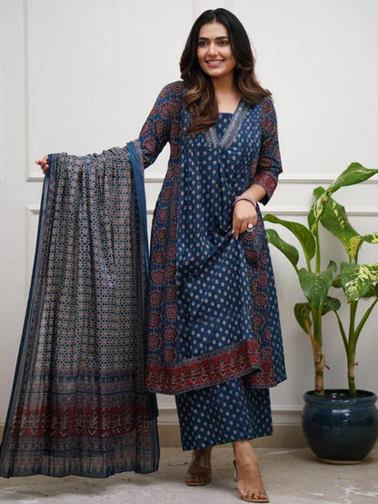 Dhiyona KL Women Blue Kurta Sets