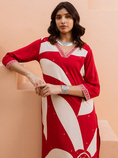 Women Floral Printed Kurta with Trousers