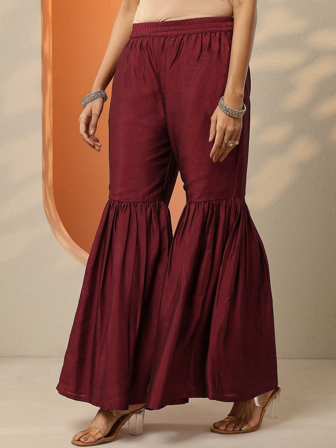 Dhiyona LL Women Ethnic Motifs Embroidered Regular Thread Work Kurta with Sharara & With Dupatta