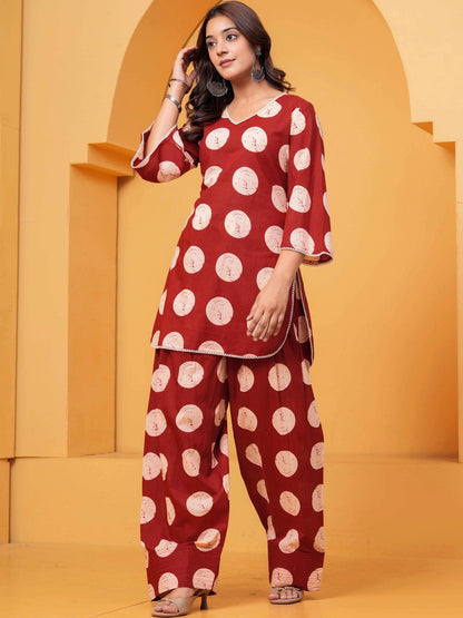 Women Printed Regular Pure Cotton Kurta with Patiala