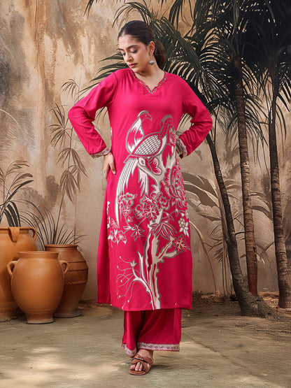 Women Ethnic Motifs Printed Kurta with palazzo