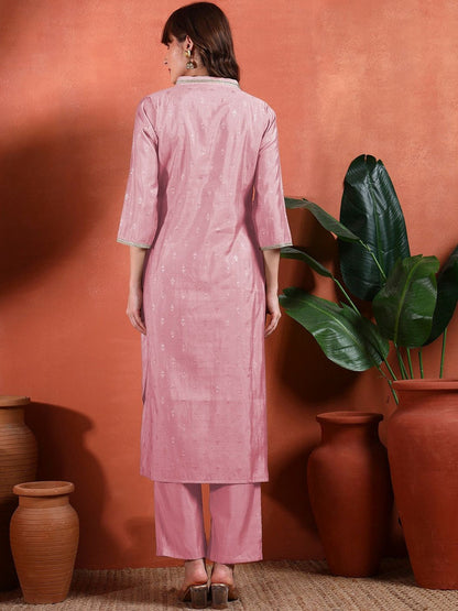 Women Ethnic Motifs Printed Regular Thread Work Kurta with Trousers