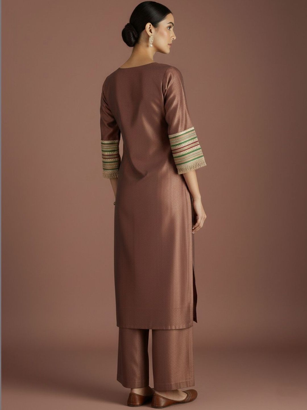 Dhiyona VA Women Regular Thread Work Kurta with Palazzos & With Dupatta