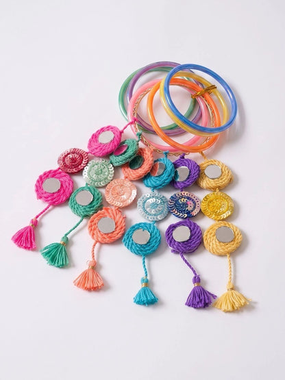 Dhiyona Set Of 2 Bangle Style Handcrafted Bhaiya Bhabhi Rakhi
