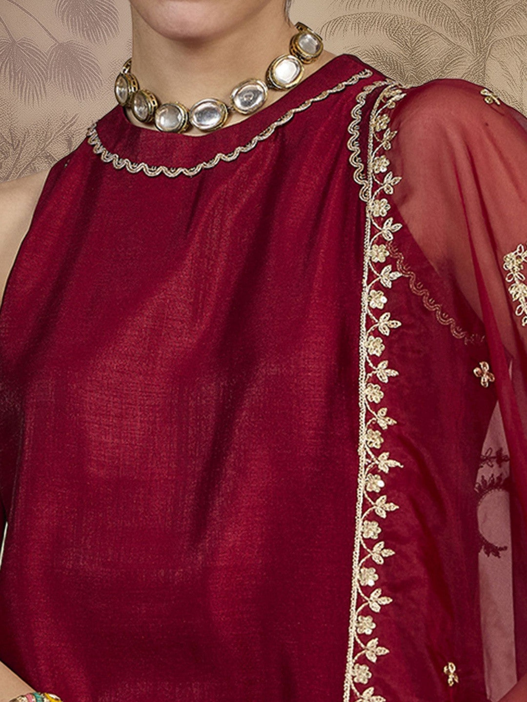 Embroidered Round Neck Kurta Sets