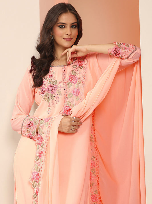 Women Floral Embroidered Regular Kurta with Trousers & Dupatta