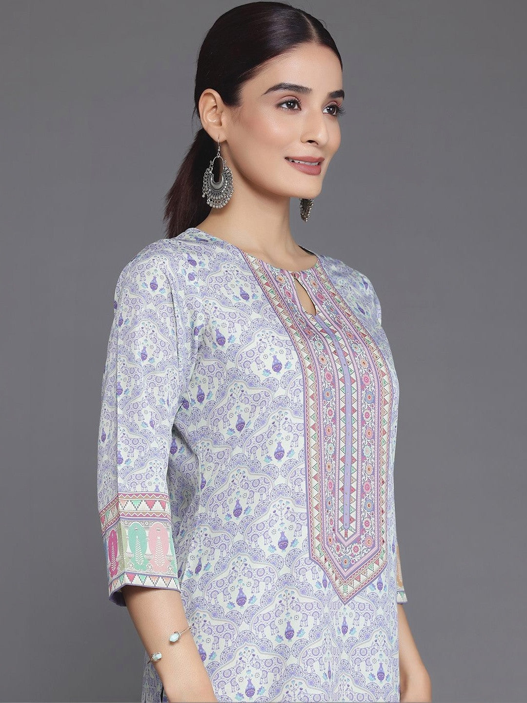 Women Ethnic Motifs Printed Regular Kurta with Trousers & With Dupatta