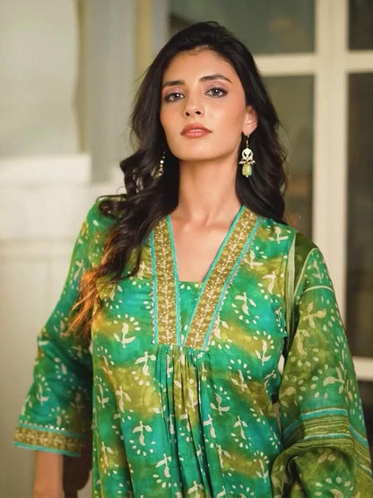 Dhiyona KL Women Ethnic Motifs Printed Kurta with Palazzo & Dupatta