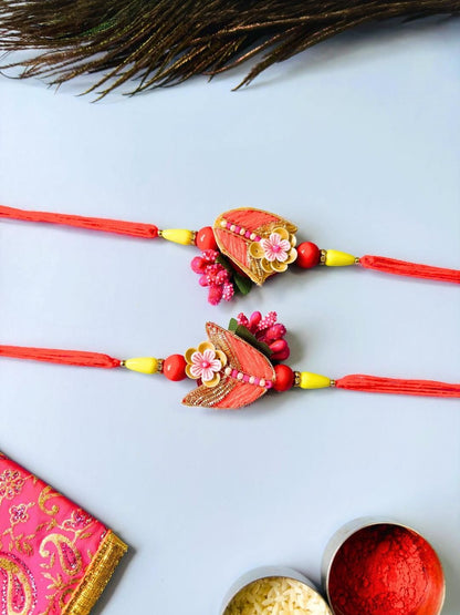Dhiyona Pack of 2 Traditional Handmade Rakhi