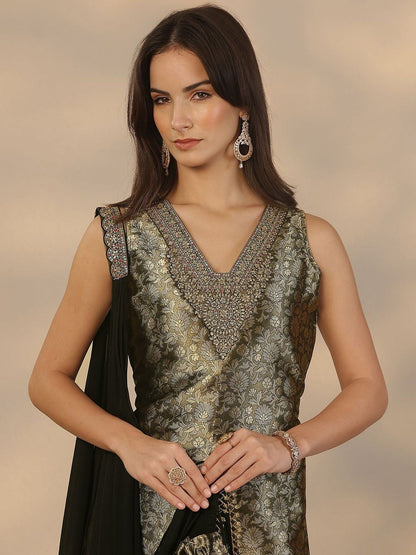 Dhiyona LL Women Ethnic Motifs Regular Kurta with Palazzos & With Dupatta
