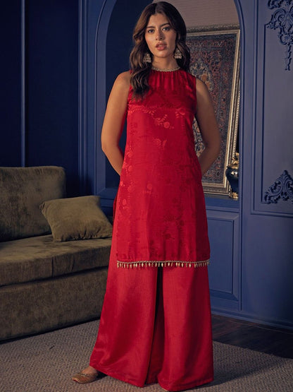 Dhiyona CH Women Regular Gotta Patti Kurta with Palazzos