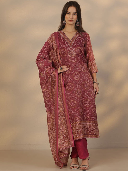 Women Ethnic Motifs Printed Regular Kurta with Trousers & With Dupatta
