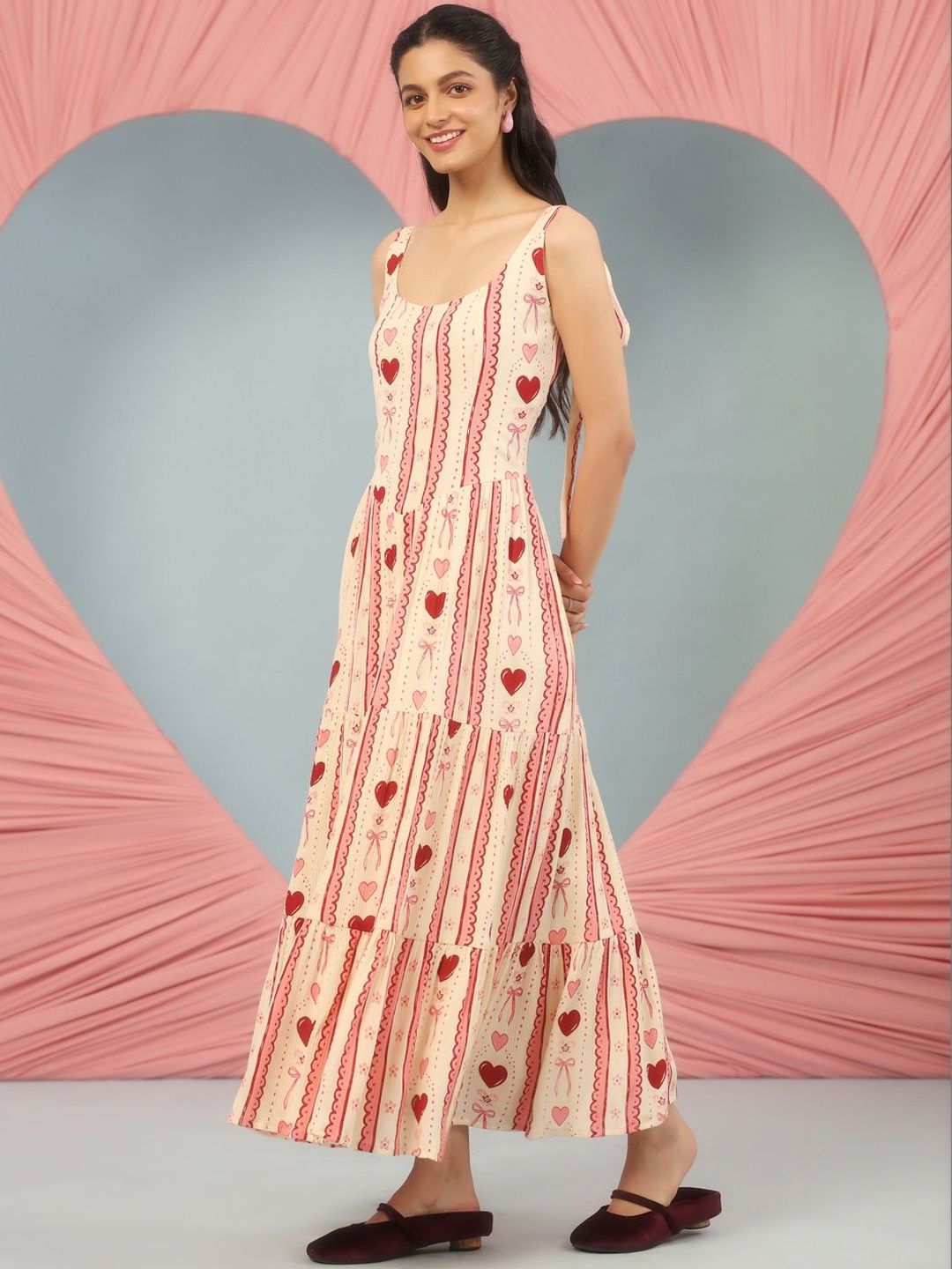 Dhiyona AY Women's Printed Fit & Flared Ethnic Dresses