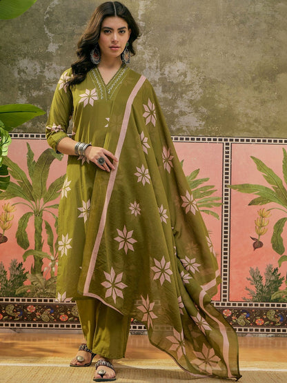 Printed Kurta & Trouser With Dupatta