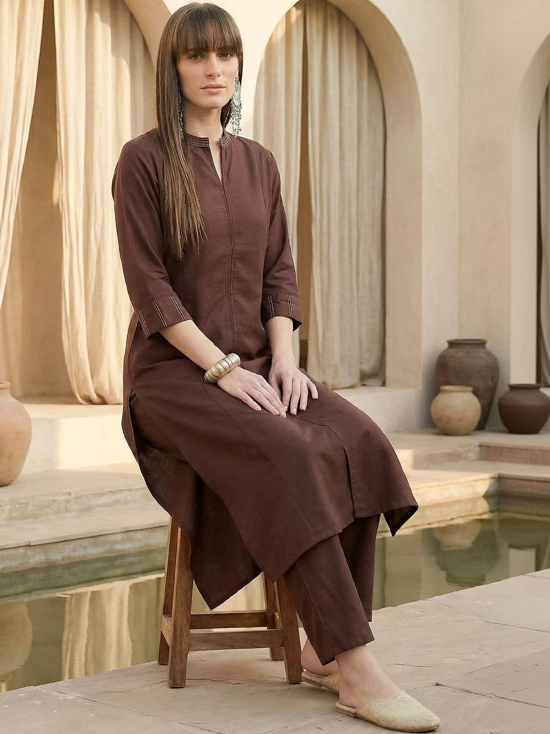 Women Regular Kurta with Trousers