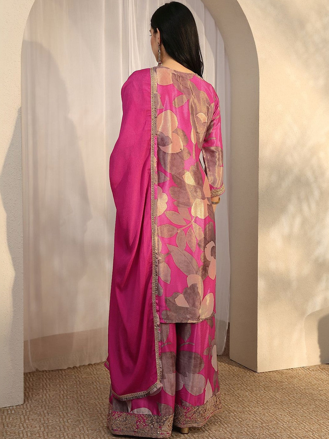 Women Floral Printed Regular Kurta with Palazzos & With Dupatta