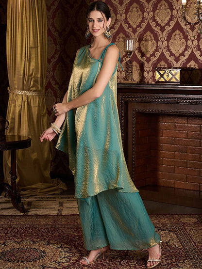 Dhiyona CH One Shoulder Kurta with Palazzos