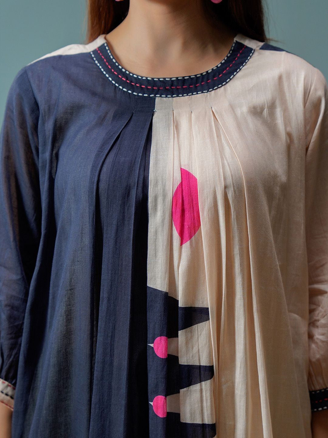 Round Neck Kurta & Trousers