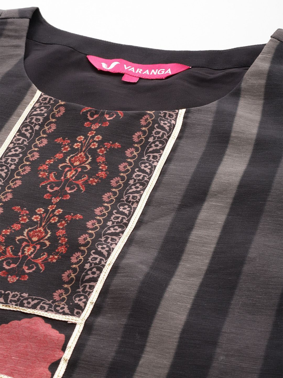 Dhiyona VA Women's Geometric Printed Kurta with Trousers & Dupatta