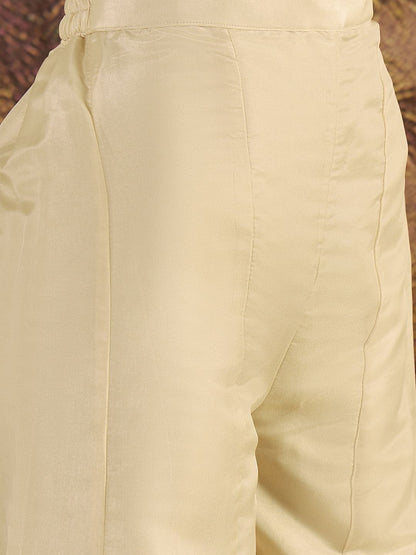 Dhiyona SN Ethnic Motifs Embroidered Straight Kurta with Palazzos & Dupatta