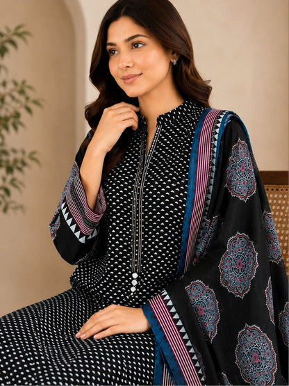 Women Ethnic Motifs Printed Regular Pure Cotton Kurta with Palazzos & With Dupatta