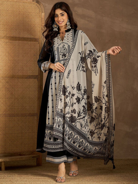 Dhiyona IN Women Floral Printed Regular Kurta with Palazzos & With Dupatta