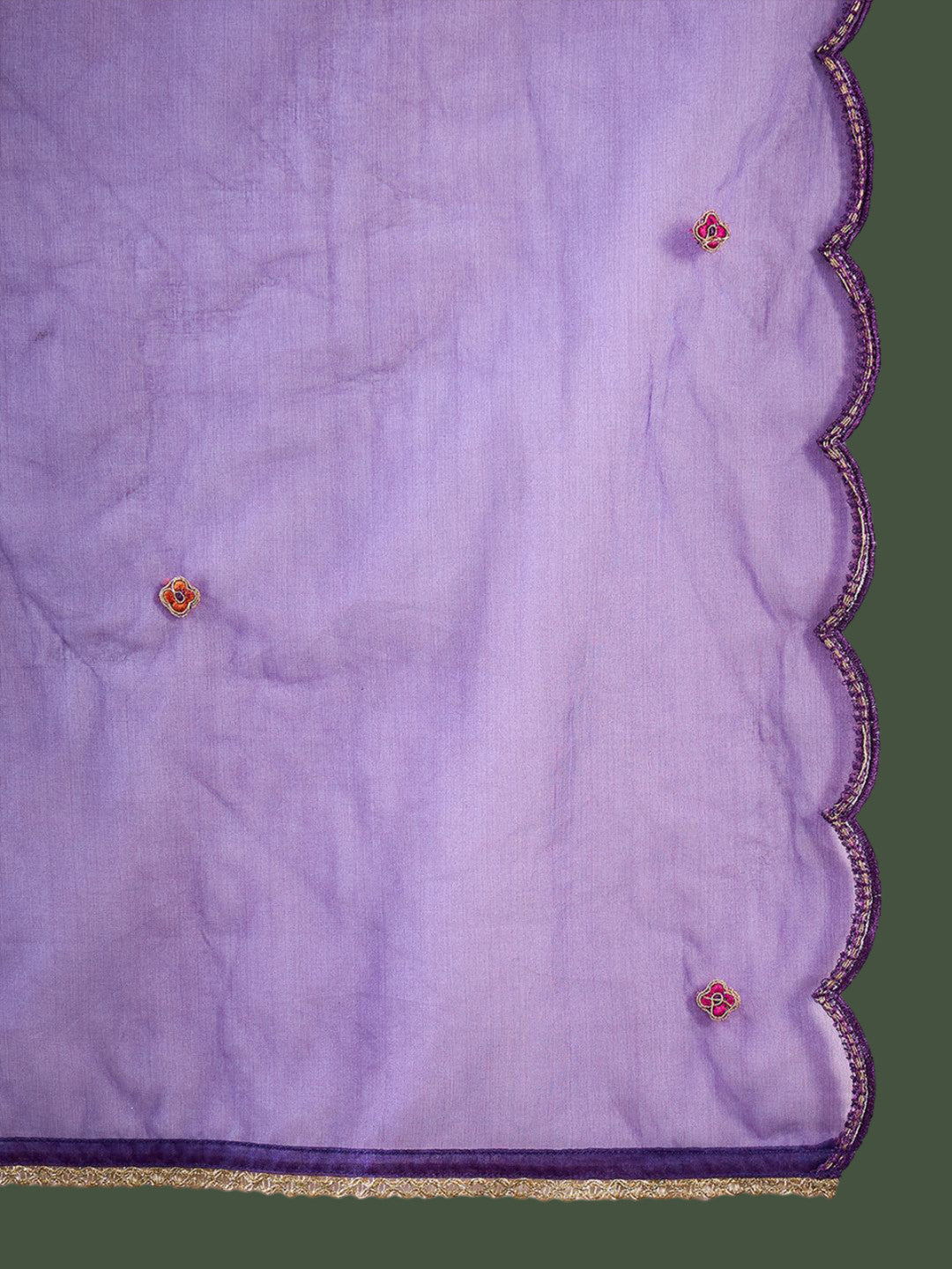 Women Embroidered A-Line Kurta Trousers & Dupatta