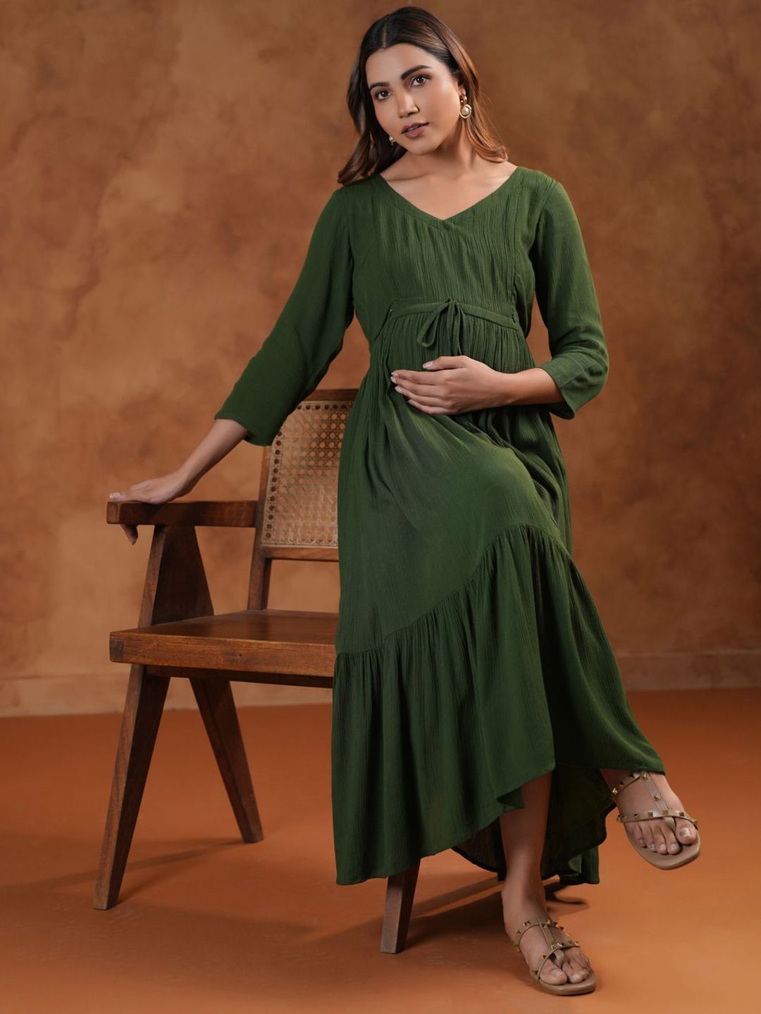 Dhiyona AY Women's Fit & Flared Maternity Ethnic Dresses