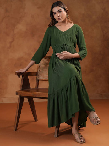 Dhiyona AY Women's Fit & Flared Maternity Ethnic Dresses