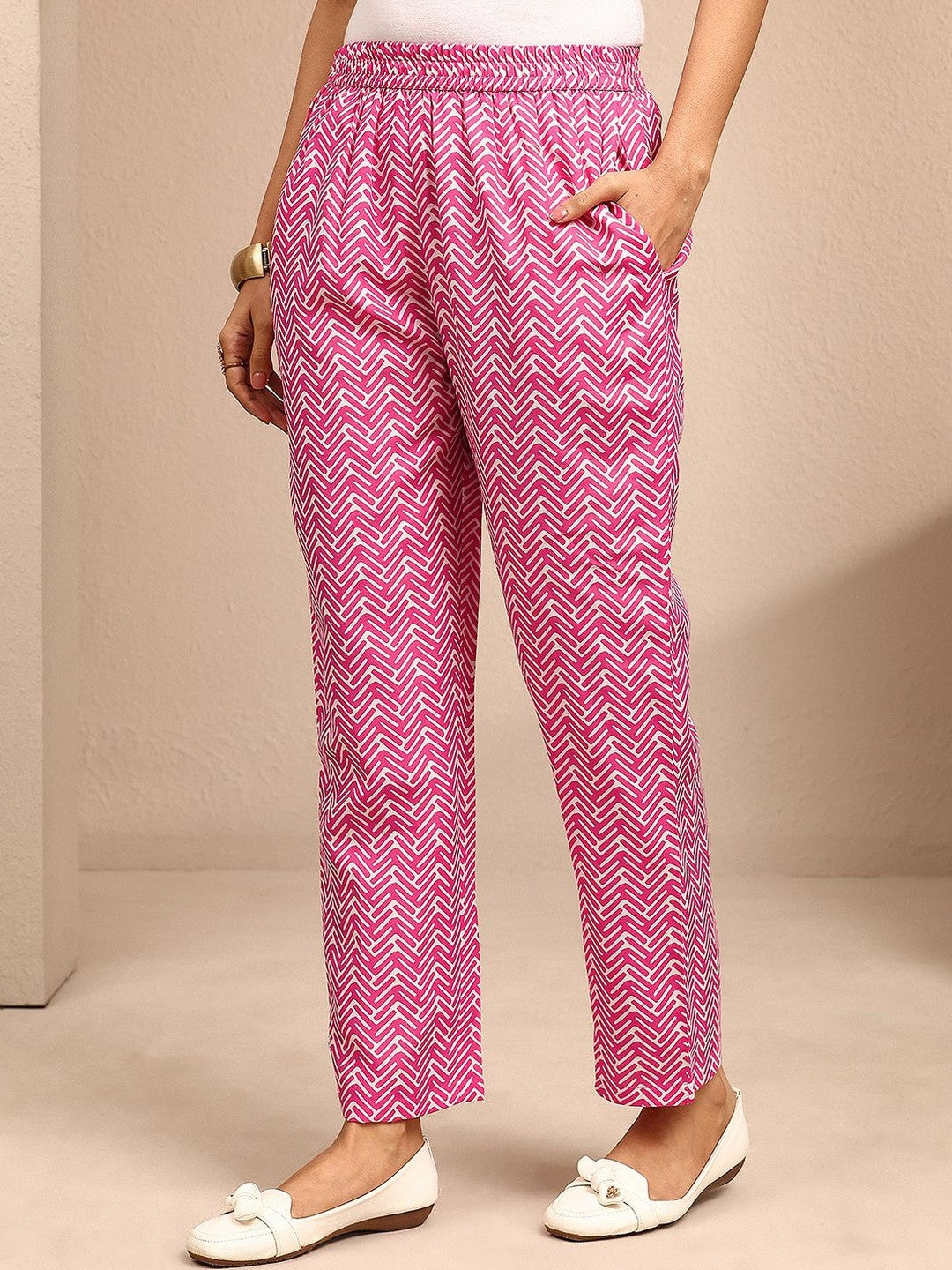 Women Ethnic Motifs Printed Regular Thread Work Kurta with Trousers & With Dupatta